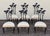 2000 - 2009 Set of Six Christopher Guy “Le Jardin” Dining Chairs in Black Matte Lacquered Mahogany For Sale - Image 5 of 9