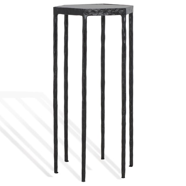 Galvin Marble Top Drink Table in Black with Black Marble Top For Sale In Philadelphia - Image 6 of 8