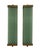 Vintage Art Deco Light Old Lamp Wall Sconces Fixture Brass & Opaline Green Glass Rod Ship Light - Pair For Sale - Image 4 of 4