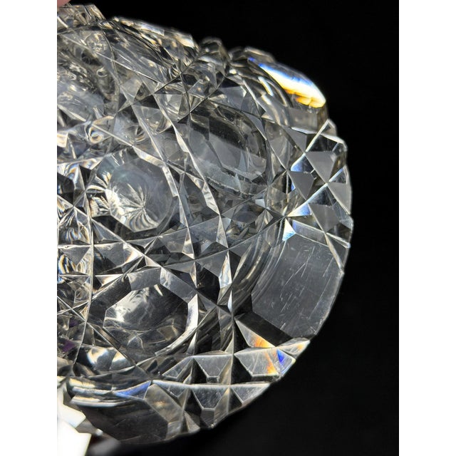 German Brilliant Cut Crystal Decanter with Sterling Silver 925 Collar, 1920s For Sale - Image 6 of 12