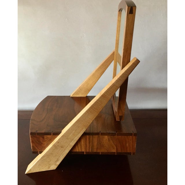 Handcrafted from cherry and birch wood, this lovely table-top vanity mirror is a great addition to most dressers and...