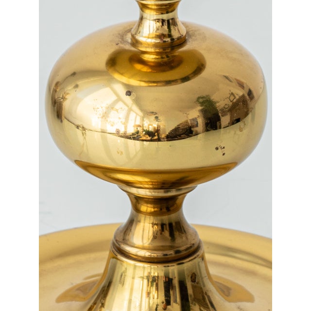 Mid-Century Modern Swedish Brass Bobbin Table Lamps from Aneta, 1960, Set of 2 For Sale - Image 10 of 16