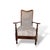Wood Vintage Upholstered Wicker Armchair For Sale - Image 7 of 10