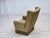 Vintage Danish Highback Chair in Yellow Furniture Velour, 1970s For Sale - Image 13 of 18