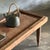 Brutalist Coffee Table with Tapered Legs in Antique Teak, 1980s For Sale - Image 3 of 18