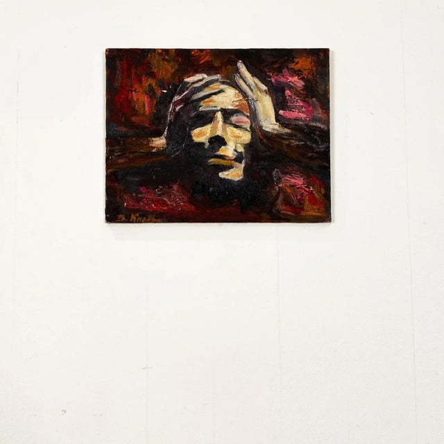Study of a Face, Oil on Canvas For Sale In San Francisco - Image 6 of 6