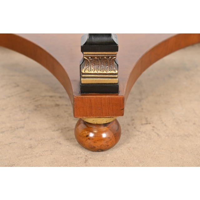 Empire Marble Top Demilune Console Table With Mounted Ormolu by Fine Arts Furniture Co. For Sale In South Bend - Image 6 of 12