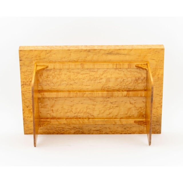 Tan Modern Bird's Eye Maple Tray Table For Sale - Image 8 of 8