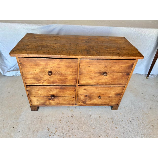 Early 20th Century 20th Century French Pine Four Drawer Chest For Sale - Image 5 of 11