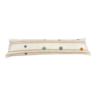 Turkish Hemp Pillow Cushion Natural Beige Brown Cushion Cover 12x46 For Sale