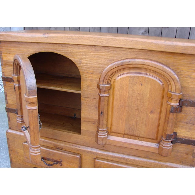 Rustic Oak Chest of Drawers, 1950s For Sale - Image 10 of 13