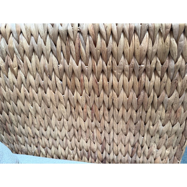 Brownstone Seagrass + Linen Occasional Chair, Prototype For Sale In San Francisco - Image 6 of 12