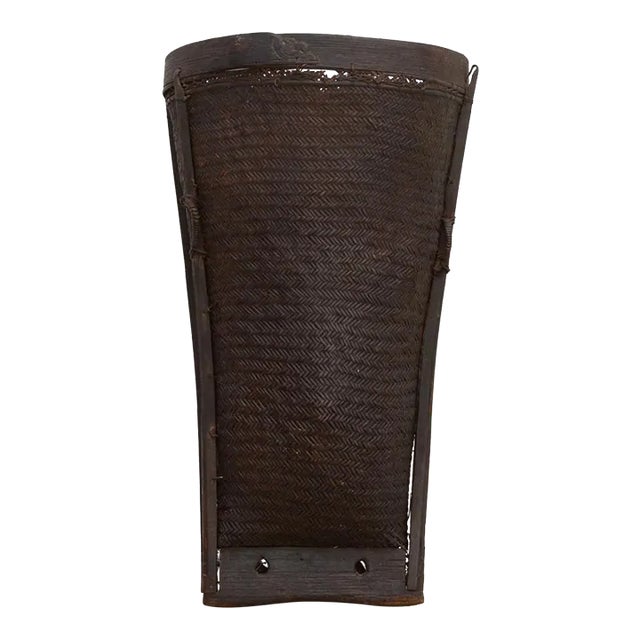 Antique Tall and Slim Harvesting Basket For Sale