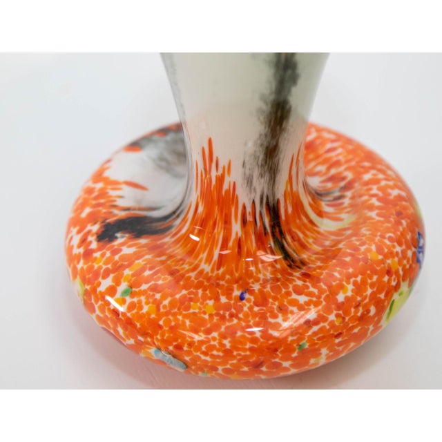 Murano Mushroom Toadstool Art Glass Paperweight Orange 1980s For Sale - Image 9 of 12