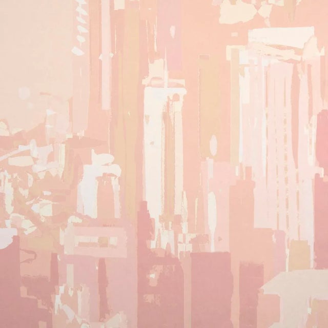 Not Yet Made - Made To Order Schumacher x The New Yorker Pascal Campion's New York Skyline Wallpaper In Blush For Sale - Image 5 of 6