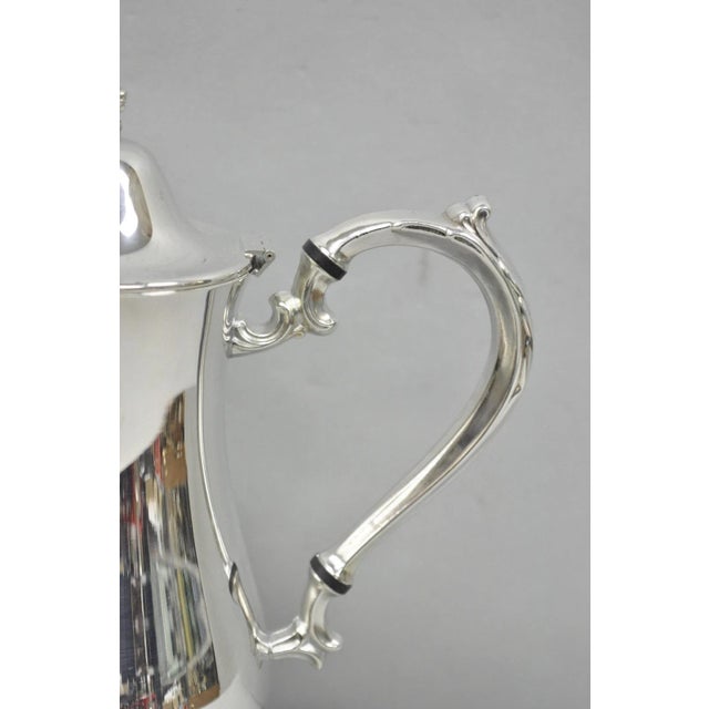Mid 20th Century Vintage Oneida Victorian Style Silver Plated Victorian Teapot Coffee Pot For Sale - Image 5 of 13