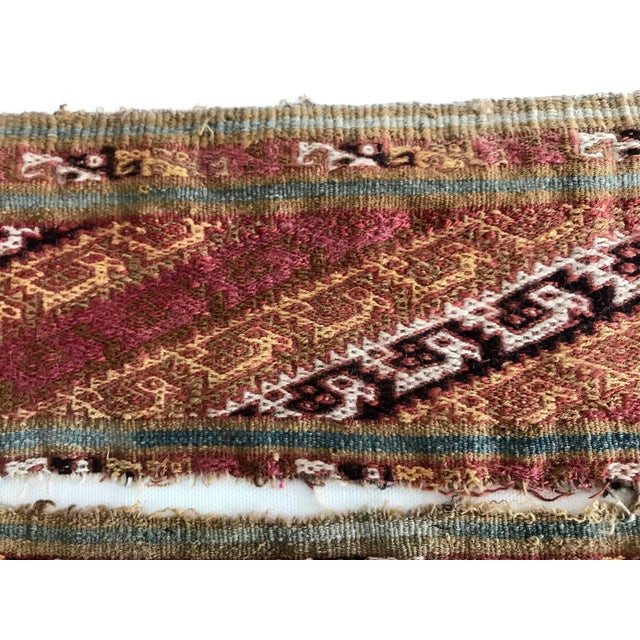 15th Century & Earlier Two Framed Pre-Columbian Textile and Tools Chimu Chancay Culture For Sale - Image 5 of 11