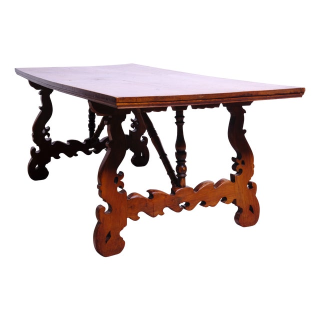 Walnut Table from Frattino, Late 19th Century For Sale