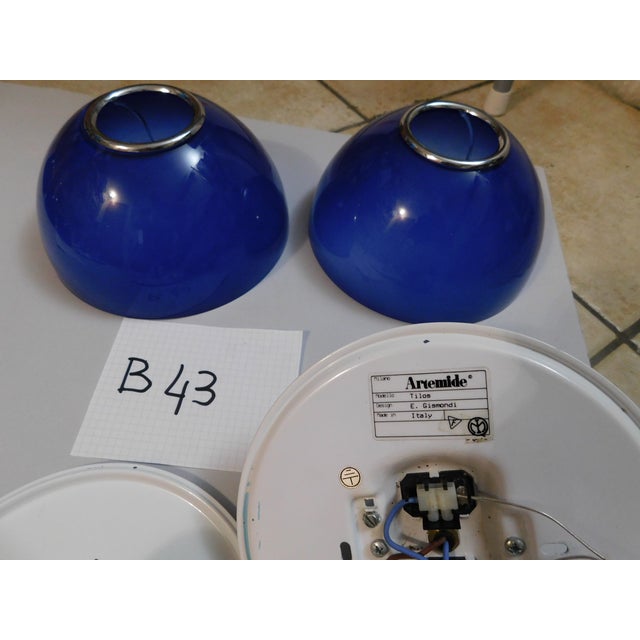 1970s Blue Tilos Sconces by Ernesto Gismondi for Artemide, a Pair For Sale - Image 10 of 10