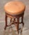 French 19th Century French Louis XV Walnut and Leather Adjustable Piano Stool For Sale - Image 3 of 9