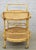 1950s Rattan Bentwood Oval Rolling Bar Cart For Sale - Image 4 of 12