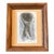 1970’s Vintage Original Abstract Figural Pencil / Watercolor Painting Vintage Frame For Sale