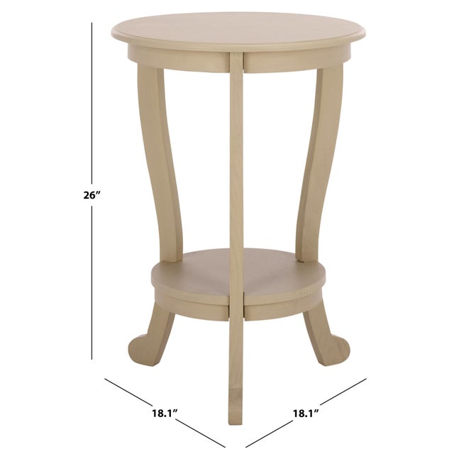 Contemporary Mary Pedestal Table in Sand For Sale - Image 3 of 8