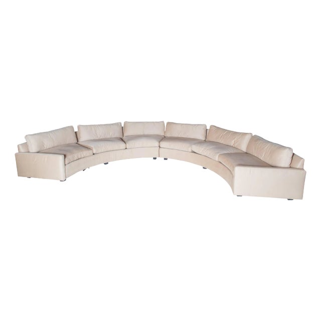 Milo Baughman for Thayer Coggin Circular Sectional Sofa - 2 Piece For Sale