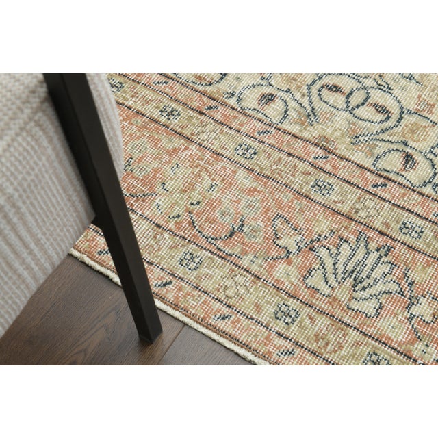 1970s 1970s Vintage Turkish Oushak Handmade Wool Cotton Beige Area Rug For Sale - Image 5 of 12