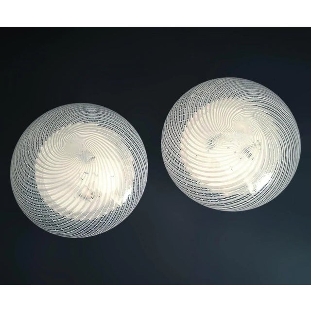 1960s Ribbed Flush Mount by Venini For Sale - Image 9 of 9