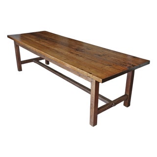 Large Antique Refectory Dining Table in Oak, 1900 For Sale