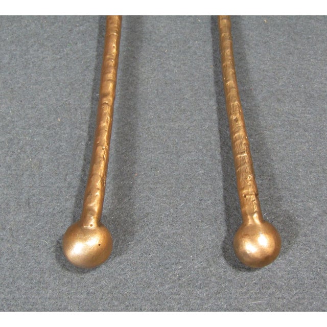 Grant Dawson Mangrove Collection 24k Gold-Plated Salad Servers, Set of 2 For Sale In Austin - Image 6 of 15