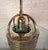 1980s Modern Brass & Glass Saucer Style Pendant For Sale - Image 4 of 6
