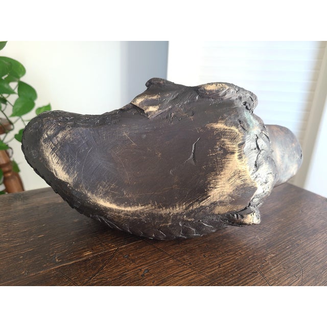 Antique 1920's Patinated Bronze Sculpture of a Seated Duck For Sale - Image 13 of 13