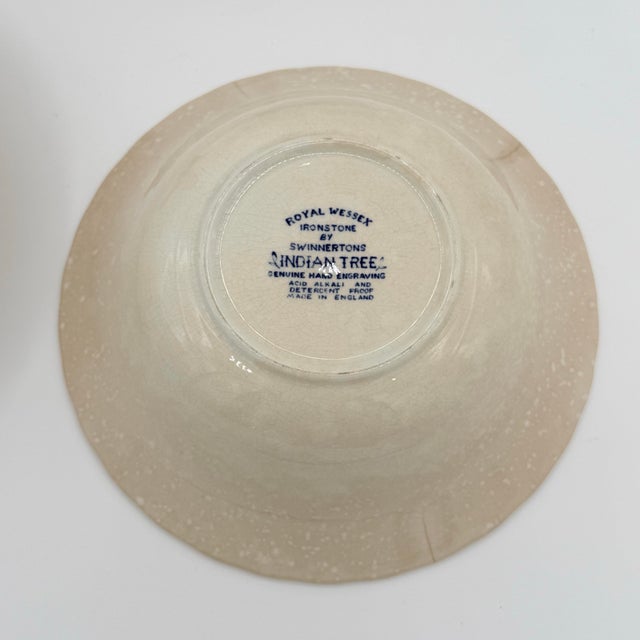 English Royal Wessex “Indian Tree” Ironstone Bowls by Swinnerton - Set of 7 For Sale - Image 4 of 10