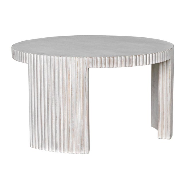 White NOIR Jgor Side Table / Coffee Table, White Wash For Sale - Image 8 of 11
