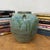 Early 20th Century Oceanic Colored Blue-Green Glazed Vase with Rustic Form For Sale - Image 5 of 12