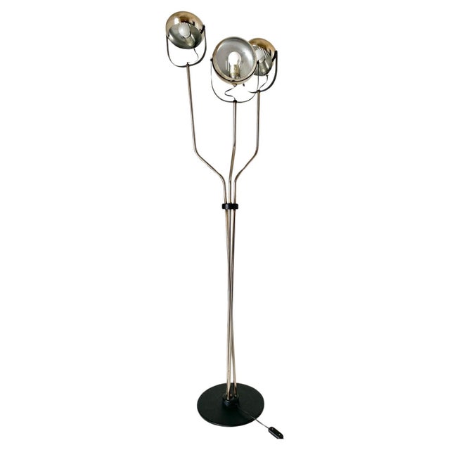 1960s Chrome Steel Floor Lamp with Three Adjustable Light Points from Reggiani, 1960s For Sale - Image 5 of 14