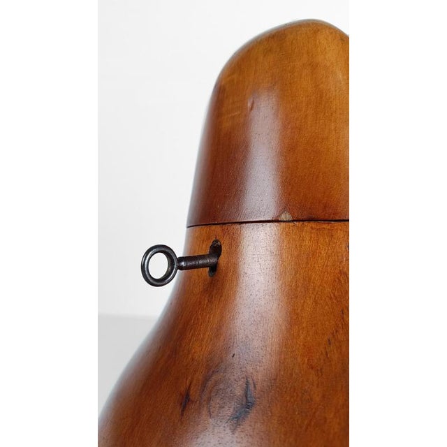 Mid-Century Fruitwood Pear Tea Caddy, 1930s For Sale - Image 4 of 18