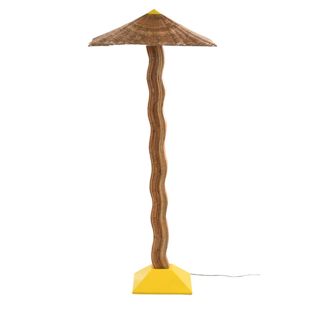 Modernist 'Pallete' Floor Lamp Yellow For Sale - Image 6 of 6