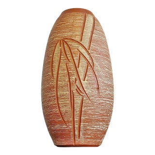 Unknown Klinker Vase With Bamboo Decor For Sale