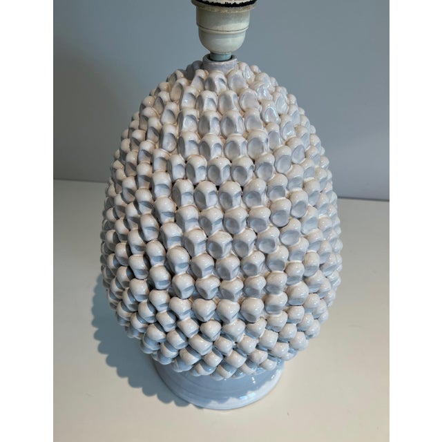 Pair of Ceramic Table Lamps Circa 1970 For Sale - Image 9 of 12