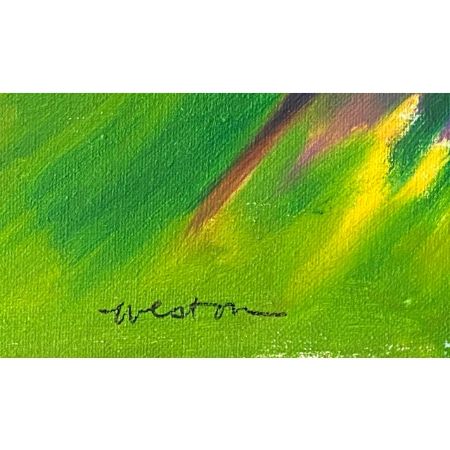 Mid 20th Century 1960s Cool Pop Art Hot Colors! Sweeping Panorama Signed by Weston For Sale - Image 5 of 8