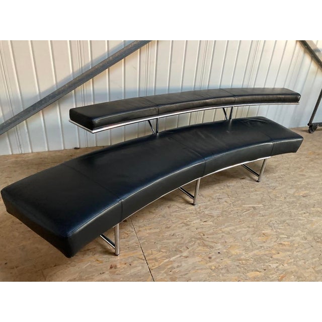 Eileen Gray leather sofa, model Monte Carlo. Good condition with normal signs of wear. This piece has an attribution mark,...
