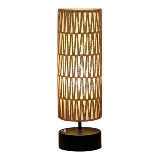 Rattan Table Lamp Touch Dimmable Bedside Light For Sale