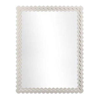 Fleur Home Carnival Chaos Rectangle Mirror in White Dove, 24x36 For Sale