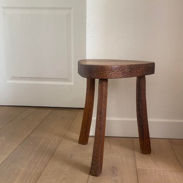 Vintage Brutalist Tripod Stool, 1950s For Sale - Image 11 of 11