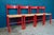 Vintage Italian Chairs in Red Lacquered Wood and Woven Straw, 1960s, Set of 4 For Sale - Image 15 of 18