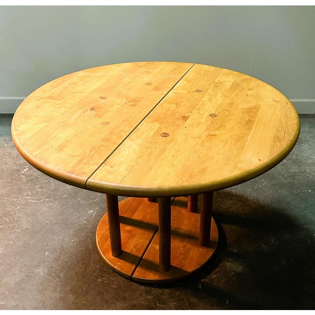 Brutalist Sculptured Chairs and Alder Wood Table by Team, Set of 7 For Sale - Image 12 of 16
