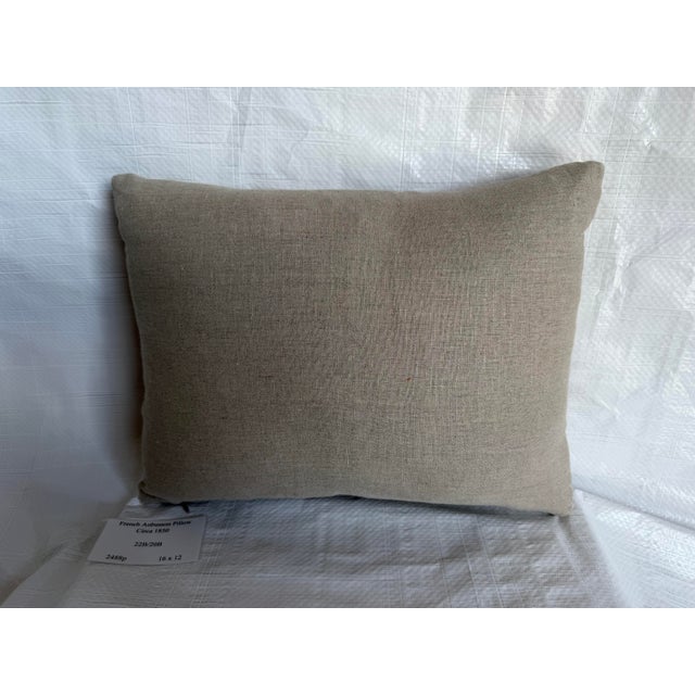 Textile 1850s Antique French Aubusson Tapestry Pillow With Handwoven Floral Motifs For Sale - Image 7 of 7